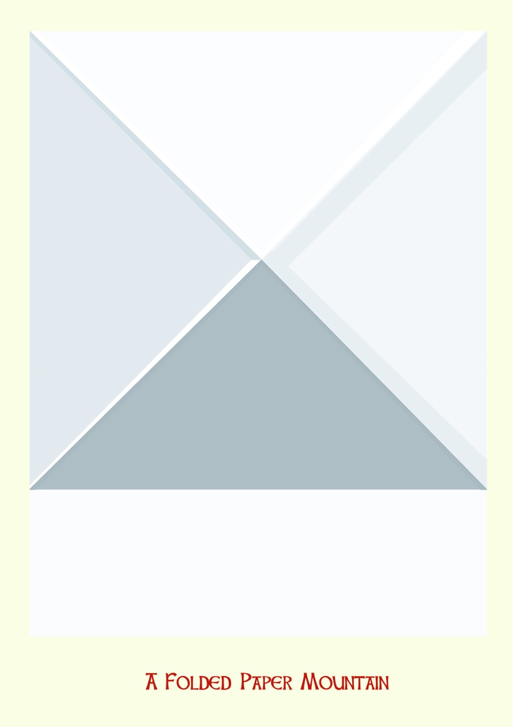 a folded papermountain
