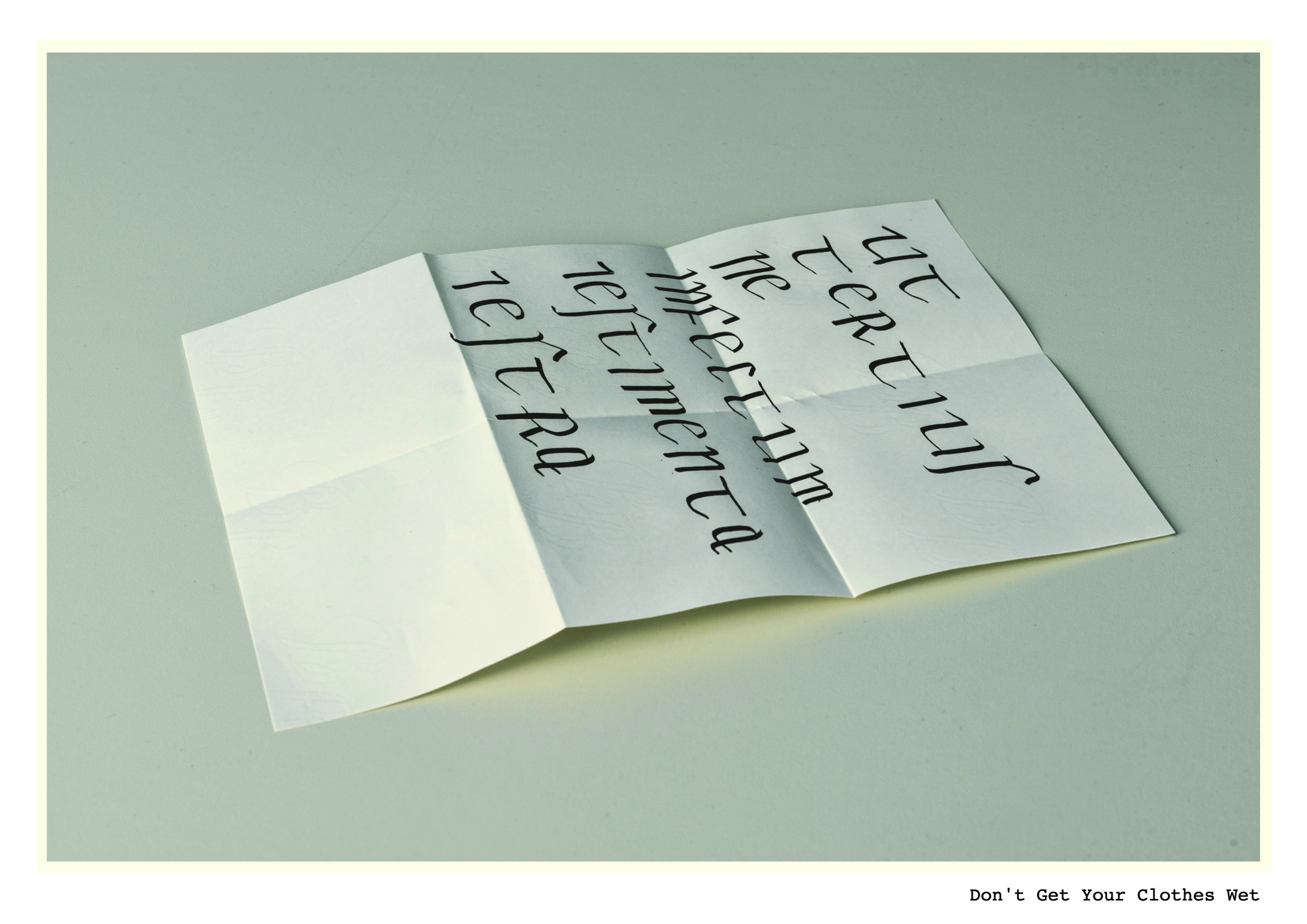 don't get your clothes wet