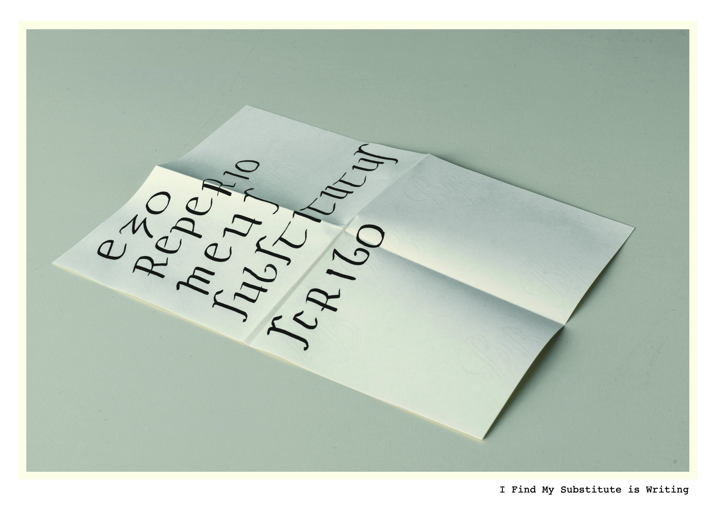 i find my substitute is writing